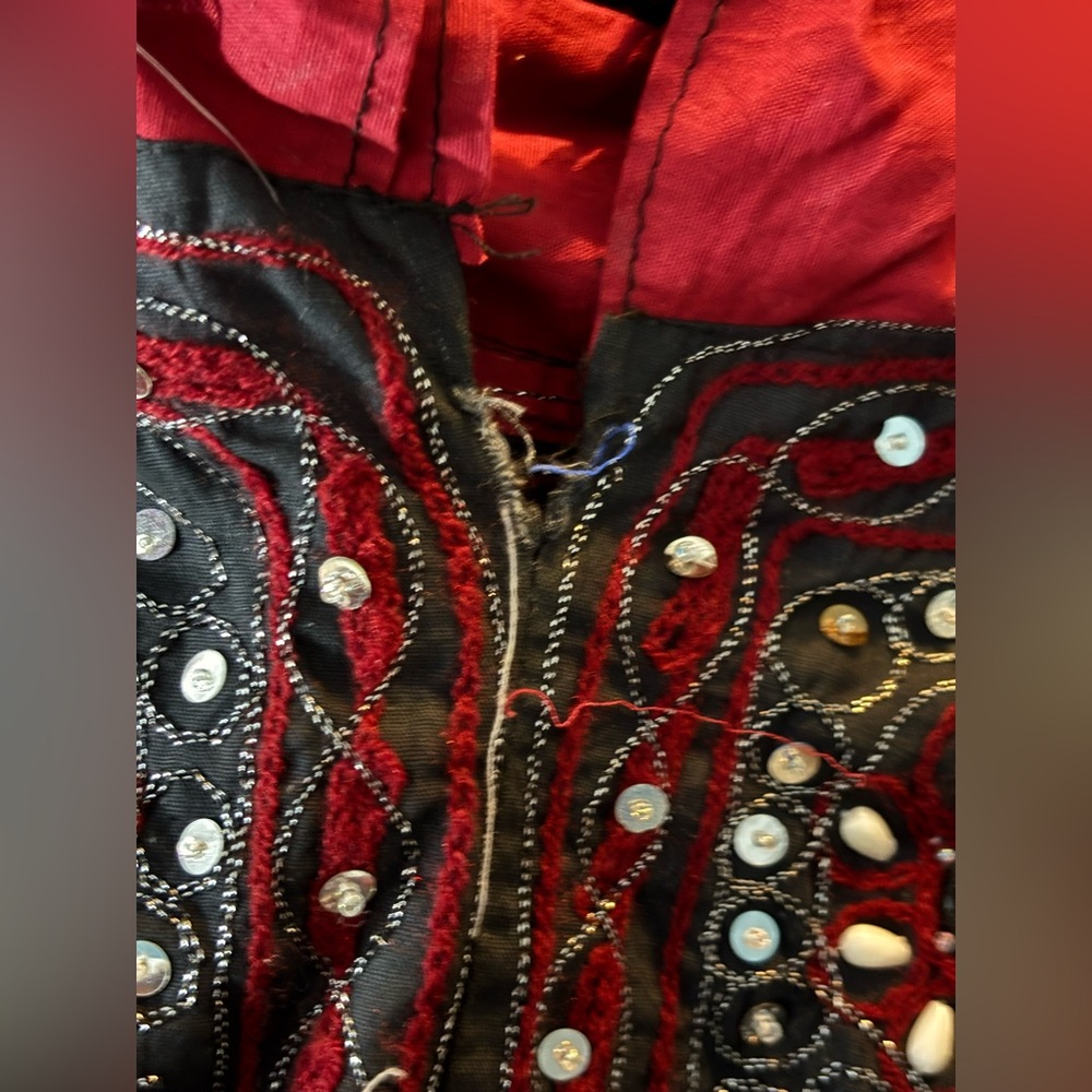 Gorgeous maxi skirt one size red and black sequins - Picture 16 of 16